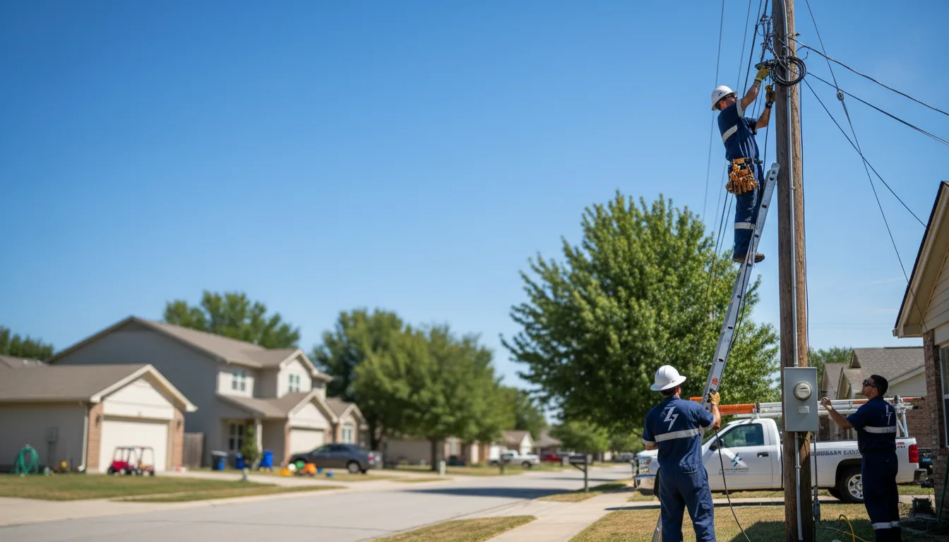 Residential electrician providing installation services in Del Valle, TX